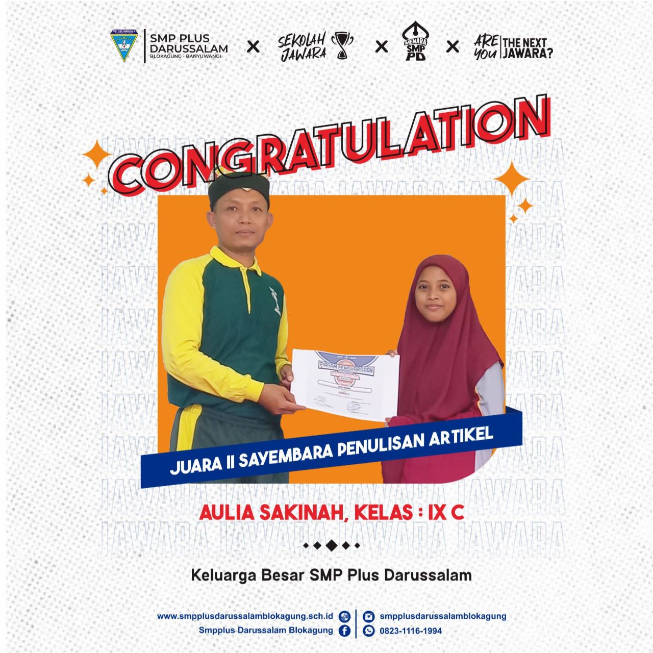 JUARA 2 SAYEMBARA ARTIKEL – YUK.!!! HILANGKAN BULLY DARI SEKOLAH KITA