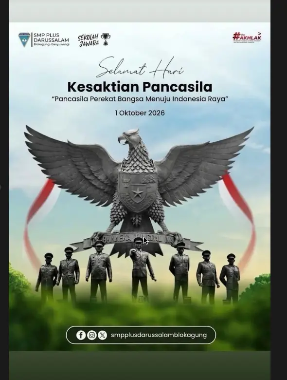Story Instagram SMP Plus Darussalam — 1 Okt 2026 09:30 WIB