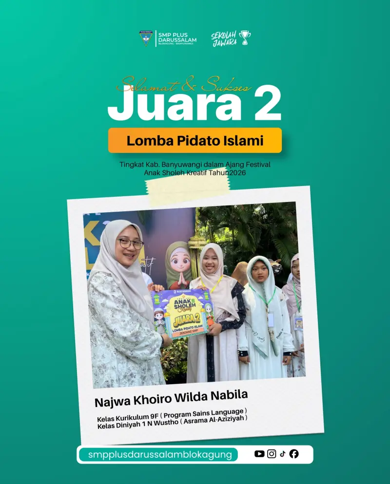 🏷️ [ Selamat & Sukses Juara 2 Murni Lomba Pidato Islami ]